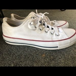 white low top converse, only worn a few times